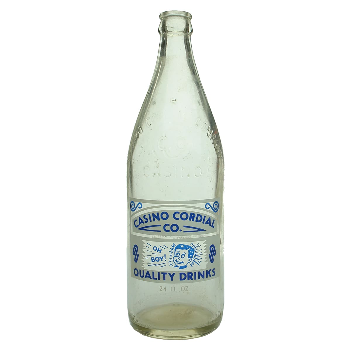 Crown Seal. Casino Cordial Company. Ceramic Label. 24 oz. (New South Wales)