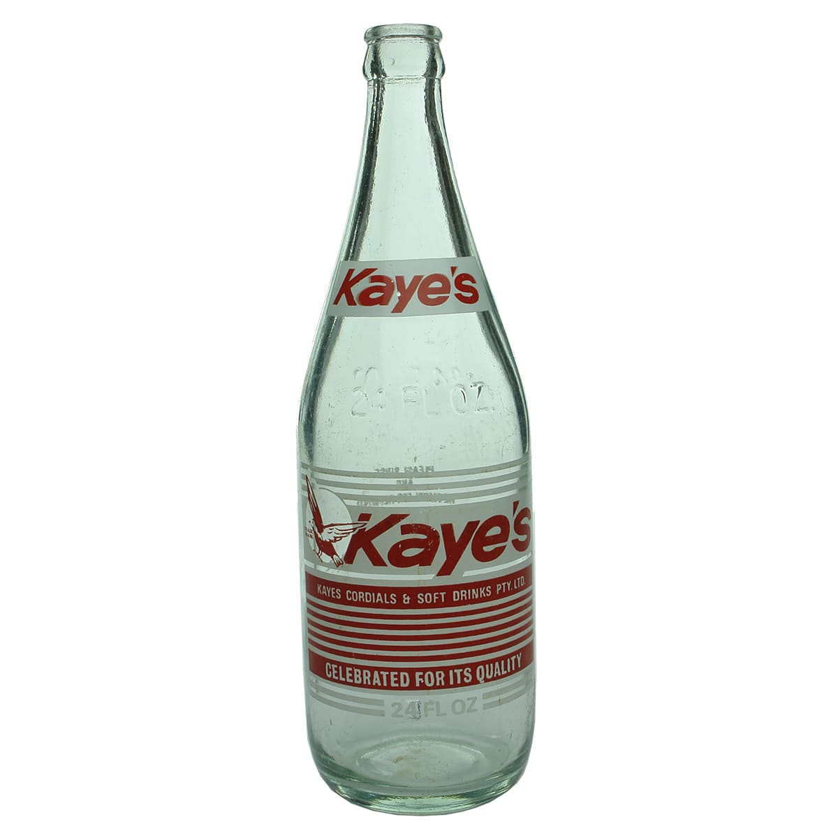 Crown Seal. Kayes, Brisbane. Red & White Print. 24 oz. (Queensland)