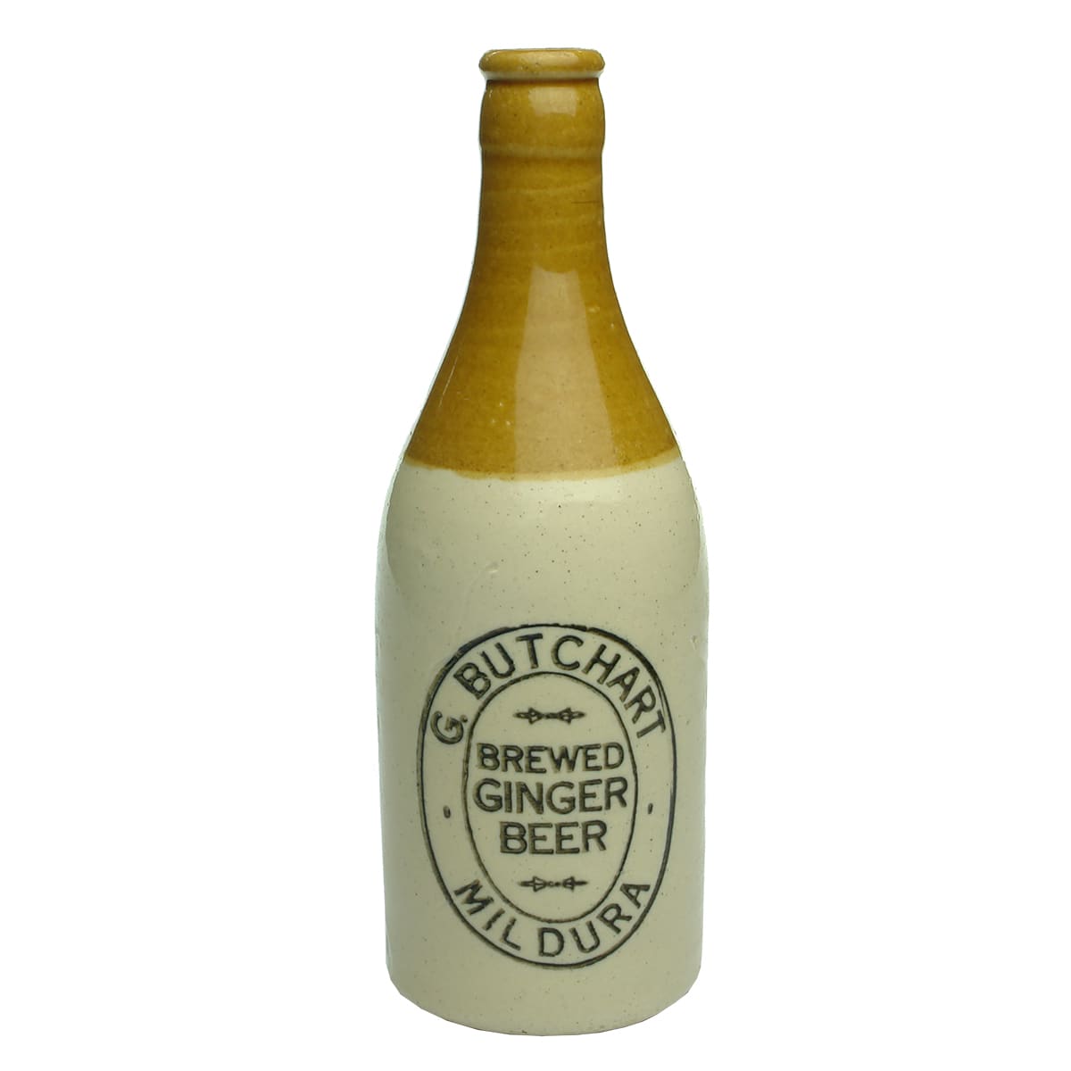 Ginger Beer. Butchart, Mildura. Crown Seal. Tan Top. Champagne. (Victoria)