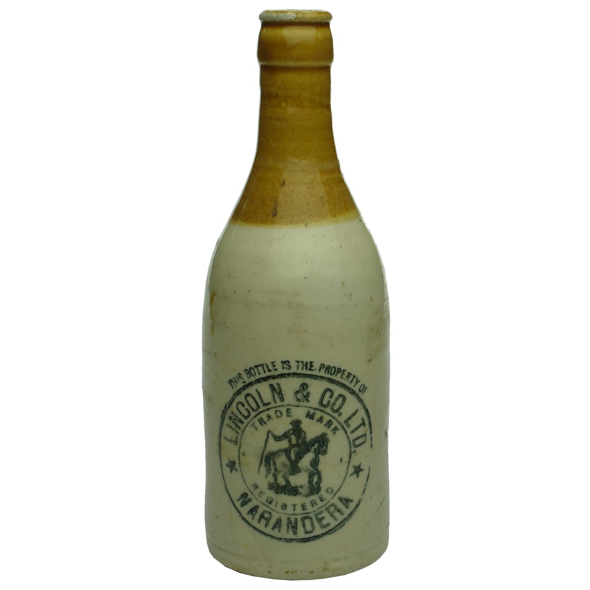 Ginger Beer. Lincoln, Narandera. Crown Seal. Champagne. Tan Top. (New South Wales)