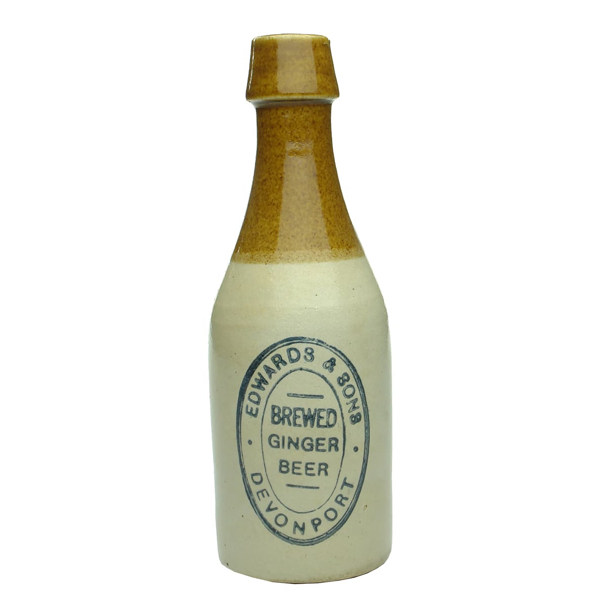 Ginger Beer. Edwards & Sons, Devonport. Tan Top. Champagne. Internal Thread. (Tasmania)