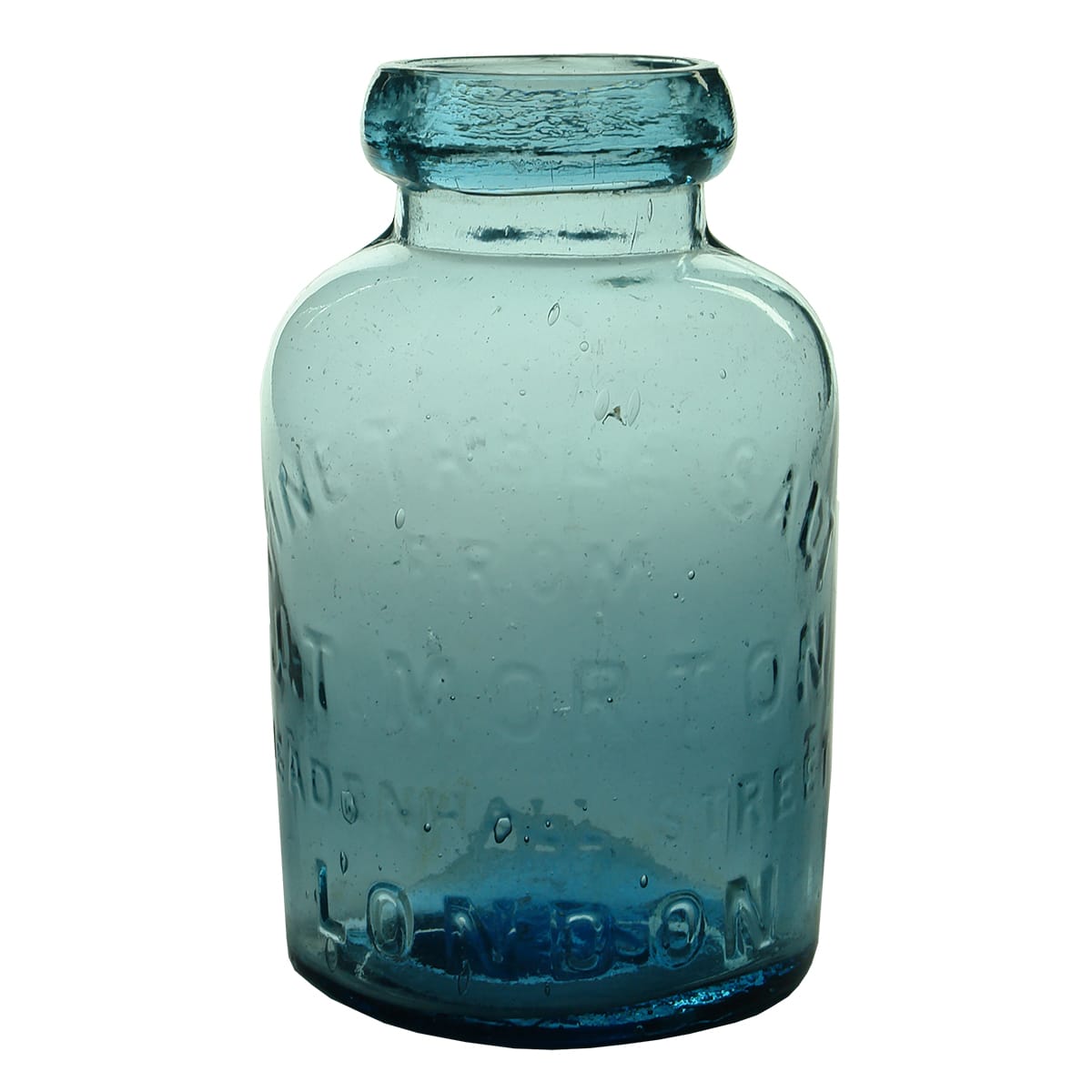 Salt Jar. Morton, London. Pale Blue. 2 Pound.