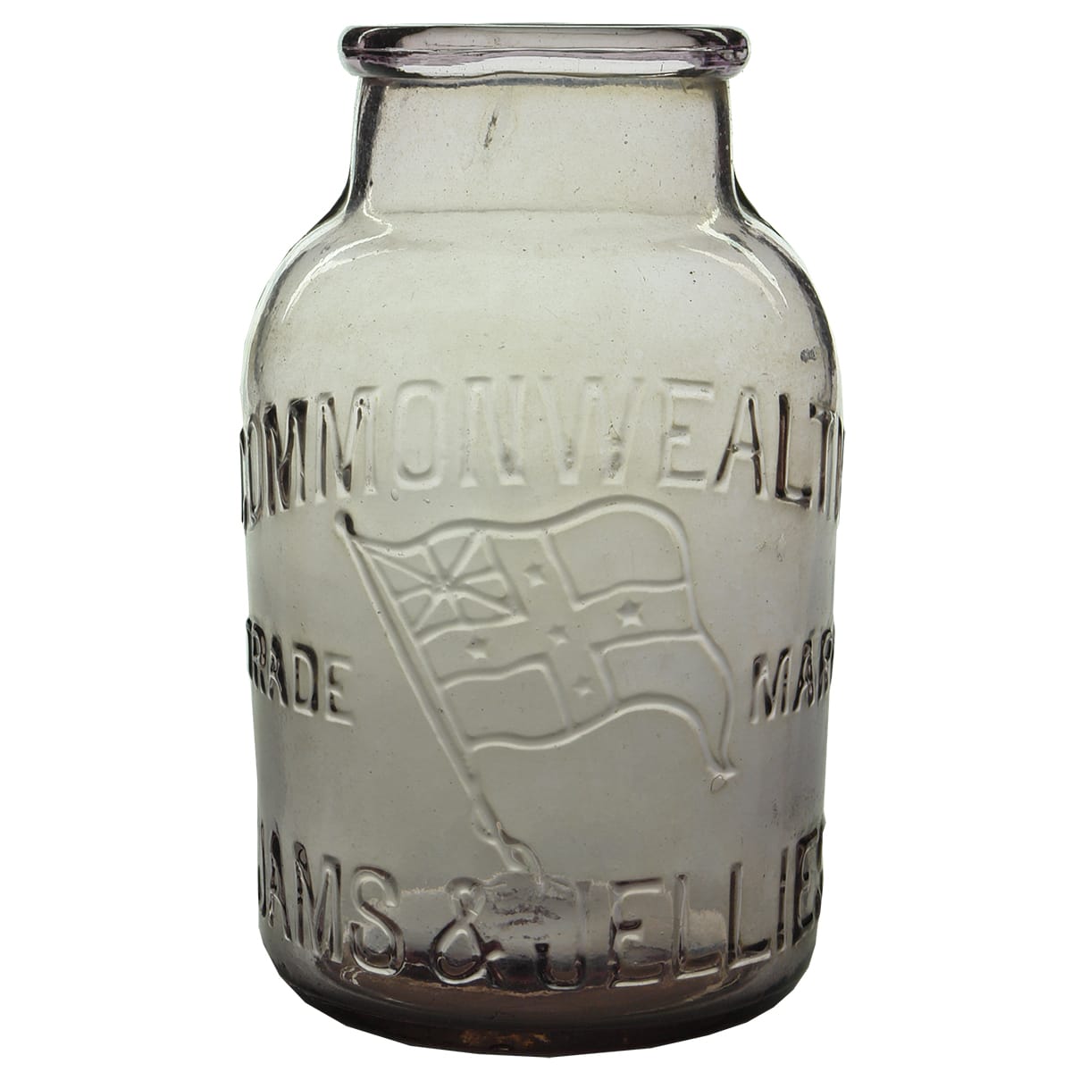 Commonwealth Jams & Jellies Jar. Amethyst. (Victoria)