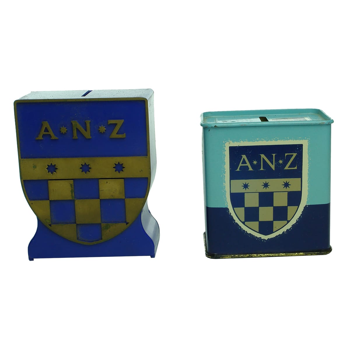 Money Box.  Two ANZ money boxes.