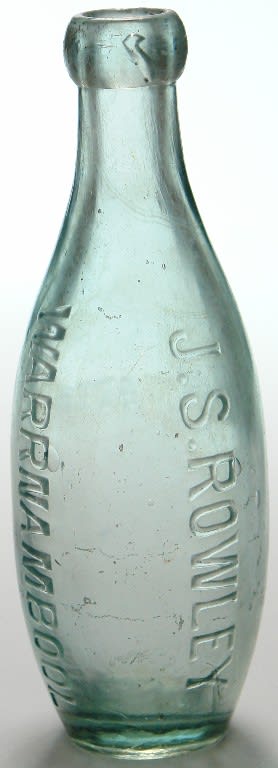 Rowley Warrnambool Glass Blob top Skittle Bottle