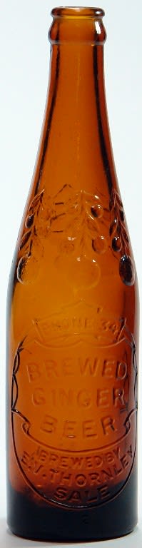 Thornley Sale Amber Glass Ginger Beer Bottle