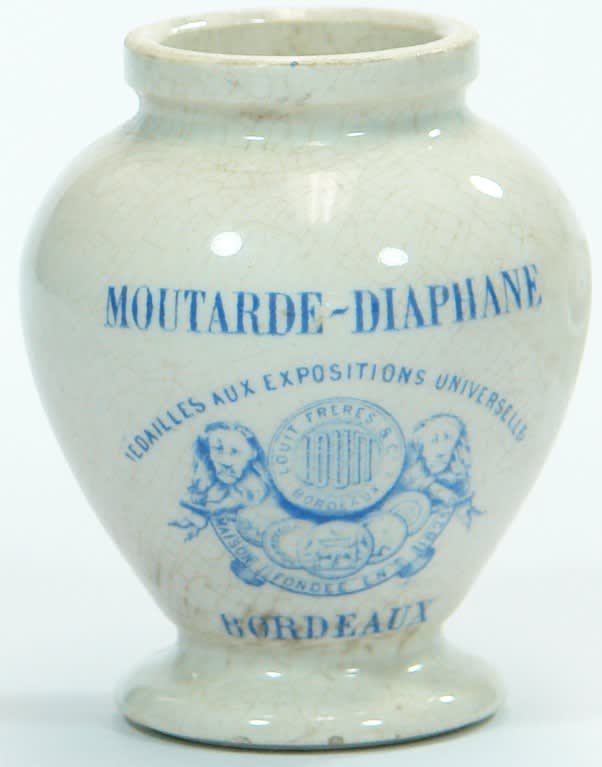 Louit Freres Bordeaux Moutarde Pottery Mustard Jar