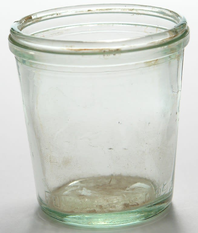 Fowlers 28 Light Yellow Green Glass Preserving Jar
