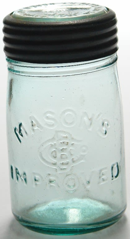 Masons Improved Botany Glassworks Fruit Preserving Jar