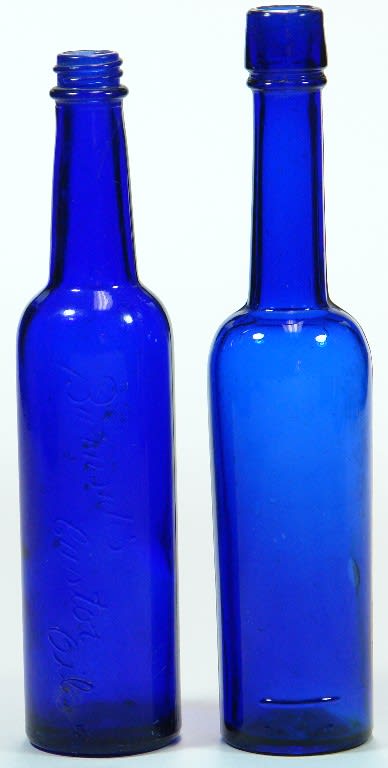 Burnside Castor Oil Cobalt Blue bottles
