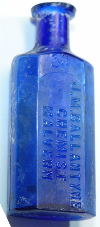 Ballantyne Chemist Malvern Cobalt Blue Bottle
