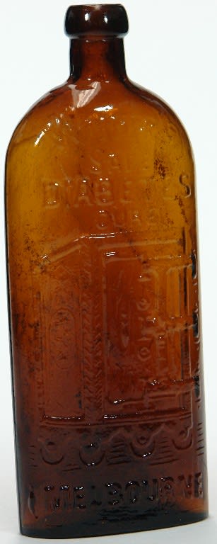 Warners Safe Diabetes Cure Melbourne Amber bottle