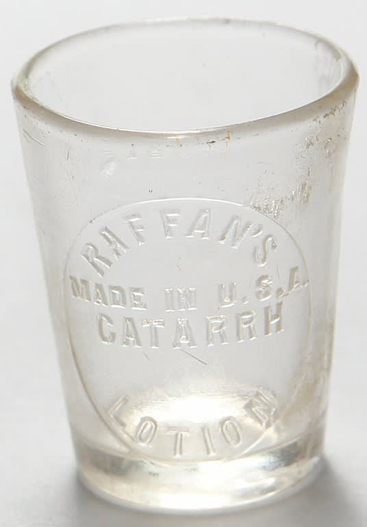 Raffans Catarrh Lotion Carlton Glass Dose Cup