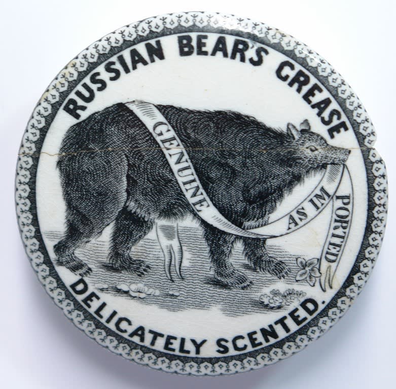 Russian Bears Grease Pot Lid