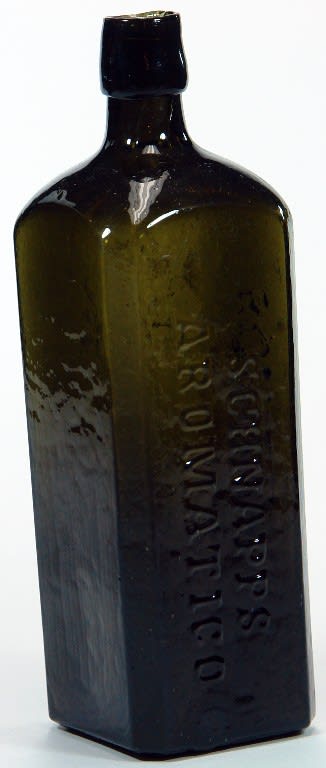 Schnapps Aromatico Schiedam Black Glass Bottle