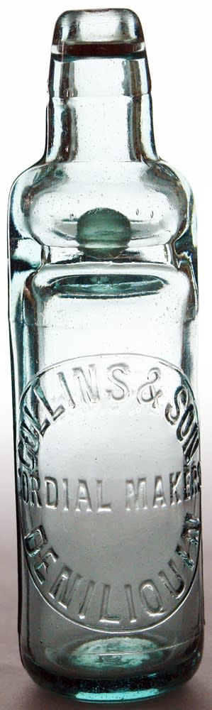 Collins Deniliquin Antique Codd Marble Bottle