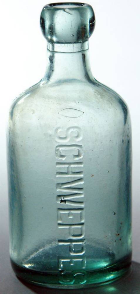 Schweppes Dump soda Aqua Glass Bottle
