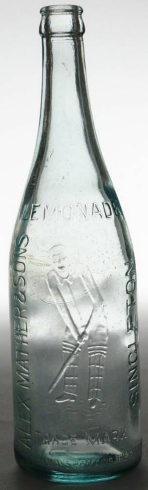 Mather Singleton Cricketer Batsman Crown Seal bottle