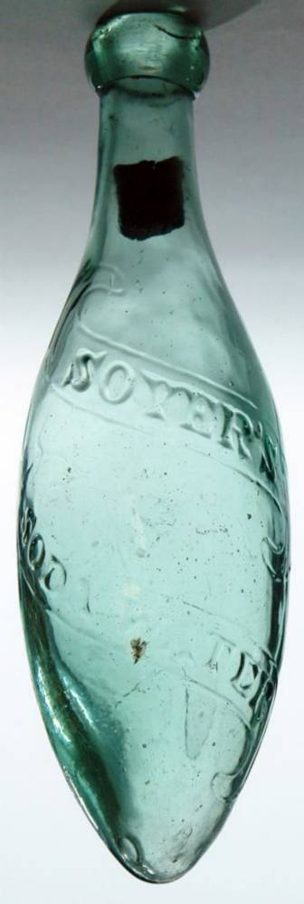 Soyers Soda Water Torpedo Hamilton Bottle