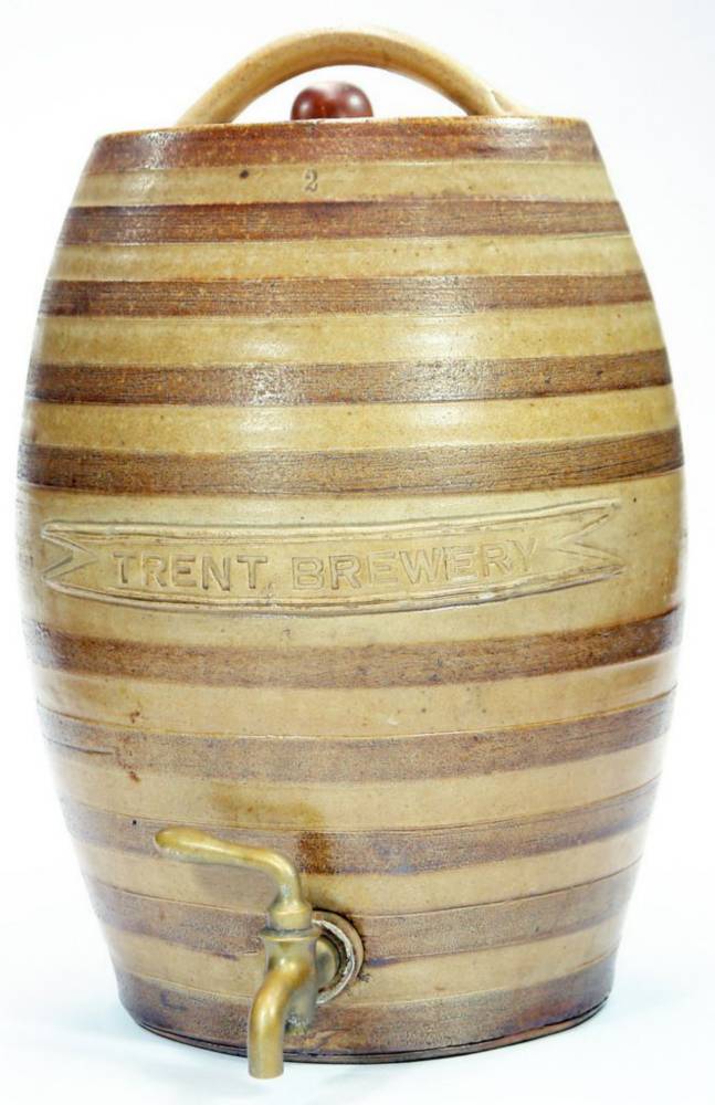 Trent Brewery Lancefield Stoneware Banded Beer Barrel