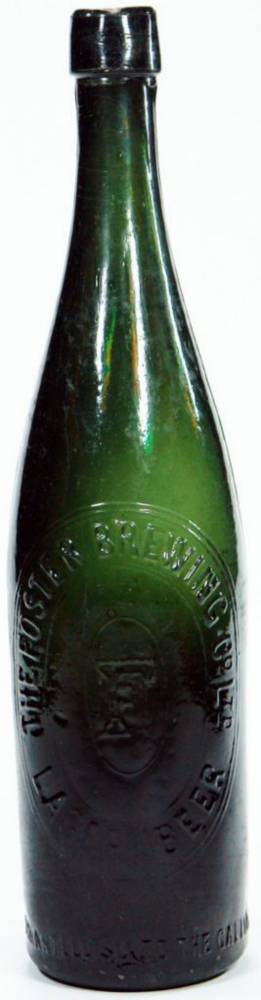 Foster Brewing Company Lager Beer Green Bottle