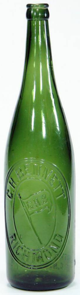 Bennett Richmond Green Crown Seal Hop Beer Bottle