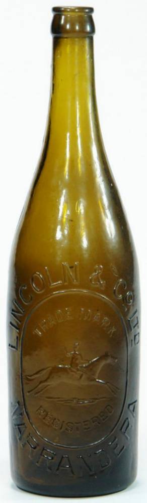 Lincoln Narrandera Cowboy Olive Crown Seal Beer Bottle