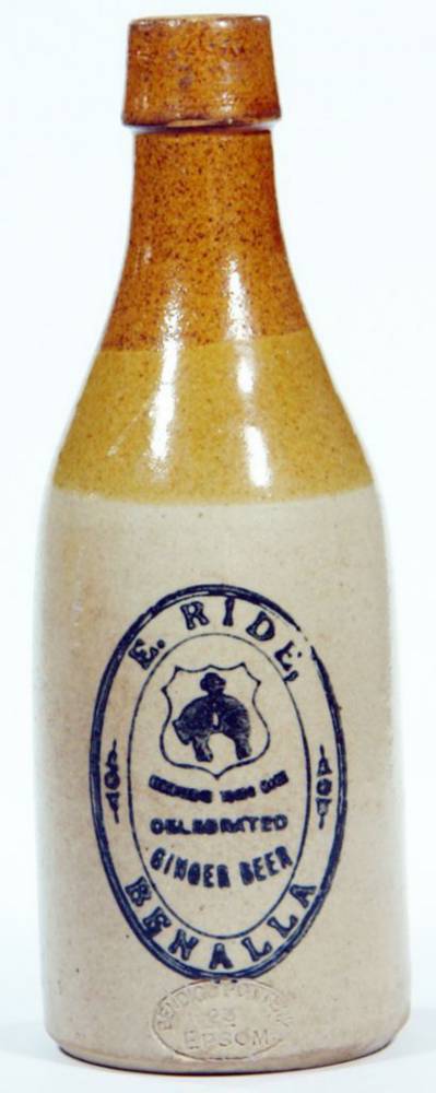Ride Benalla Golden Fleece Stoneware Ginger Beer Bottle