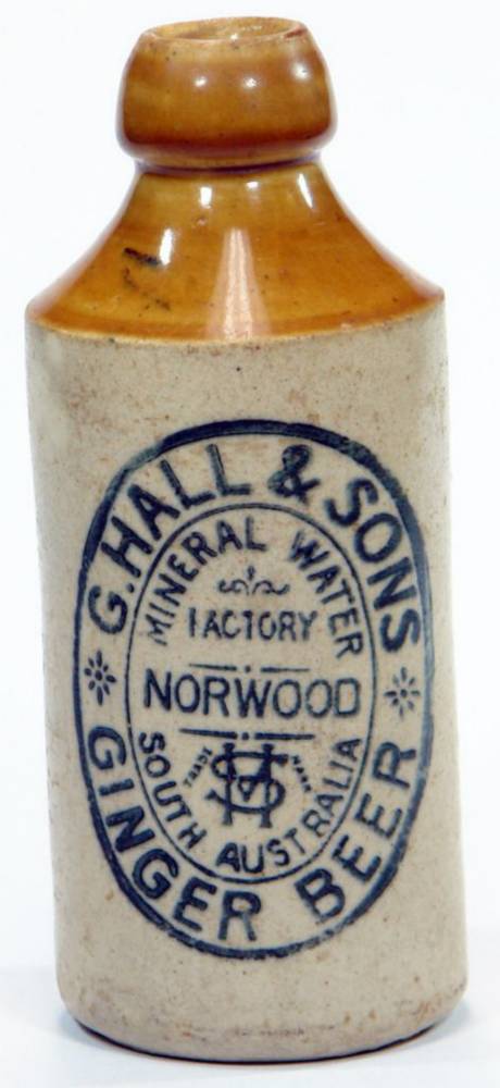 Hall Mineral Water Factory Norwood Ginger Beer Bottle