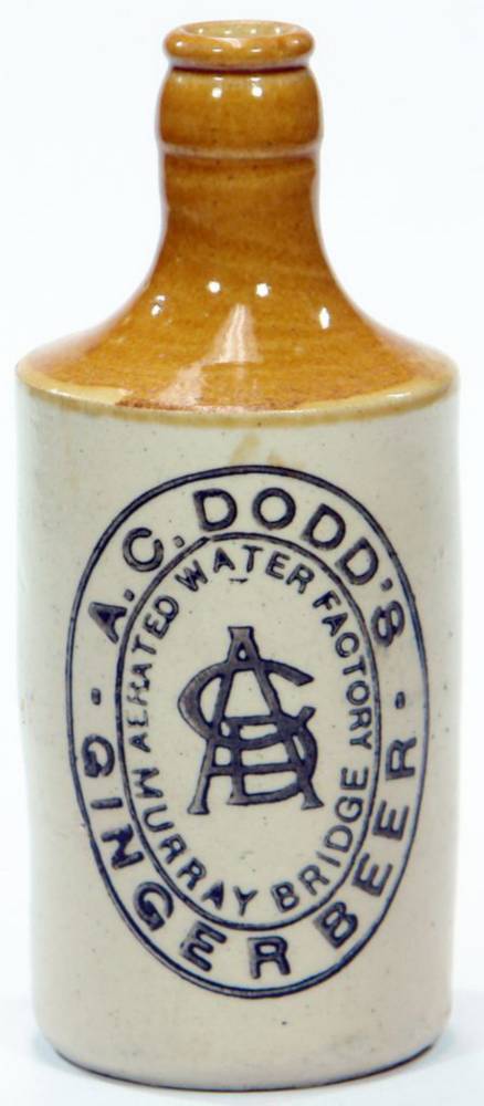 Dodd's Murray Bridge Aerated Water Factory Stoneware Bottle