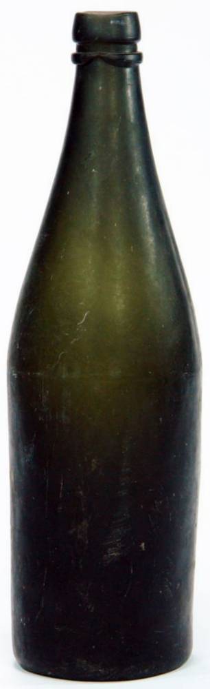 Monro Liverpool Base Embossed Black Glass Bottle