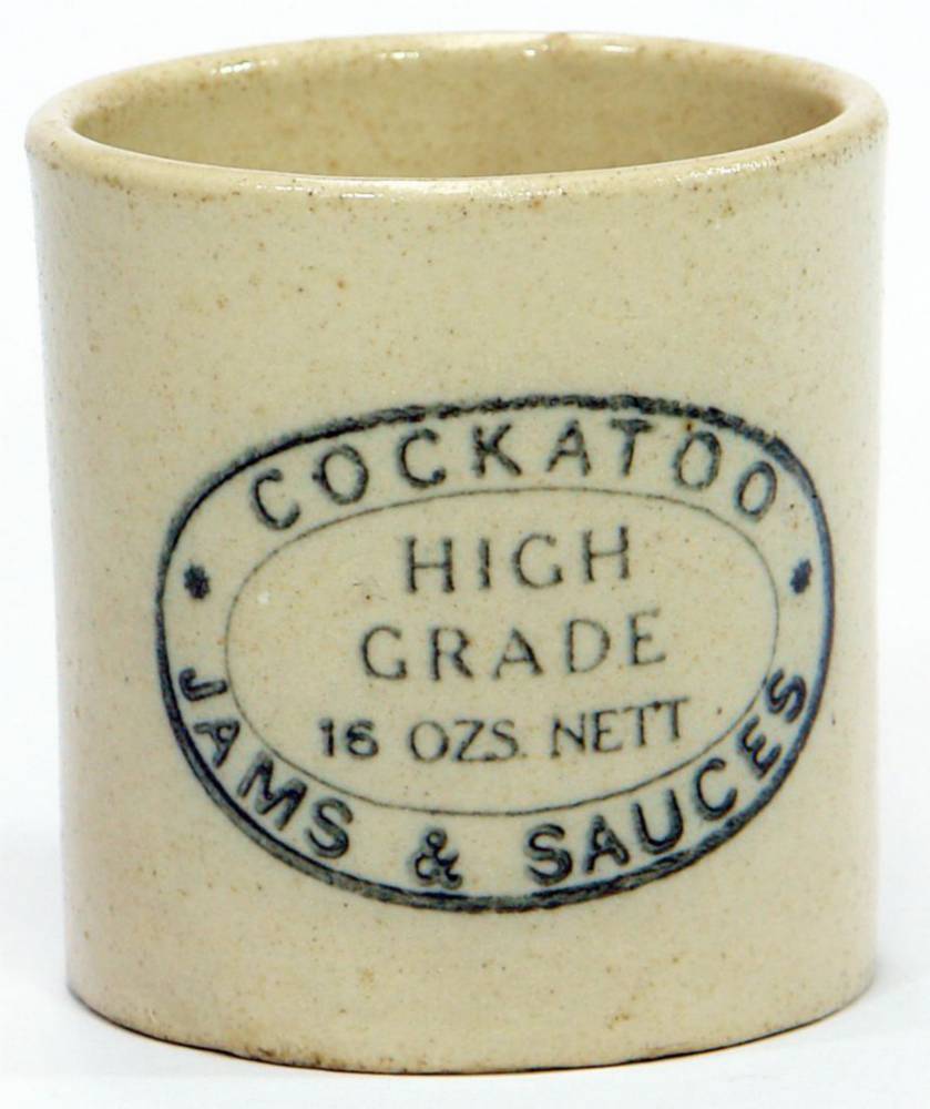 Cockatoo High Grade Jams Sauces Stoneware Jar