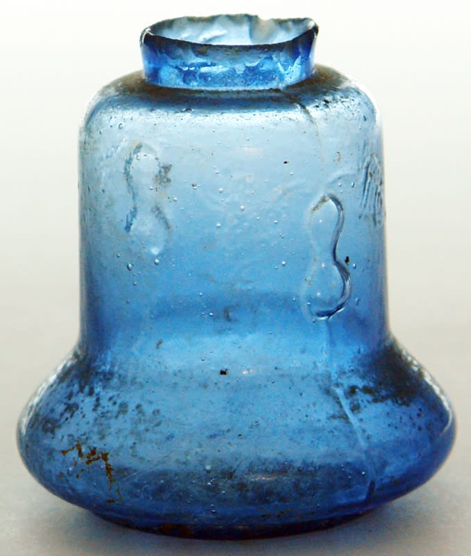Nutmeg Blue Glass Night Lamp