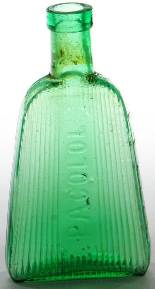Pacolol Bright Green Glass Poison Bottle