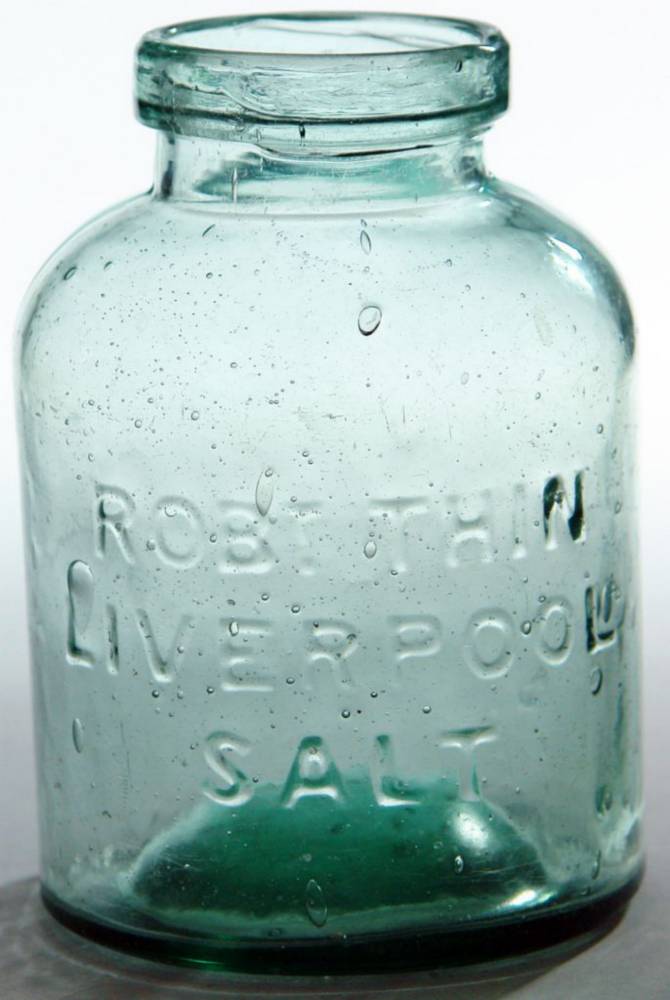Robt Thin Liverpool Glass Salt Jar