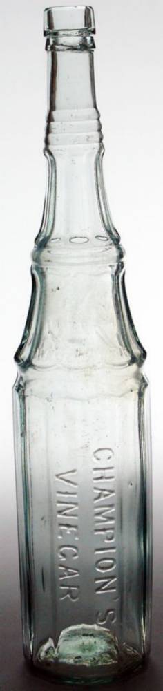 Champion's Vinegar Knight Horse Glass Bottle