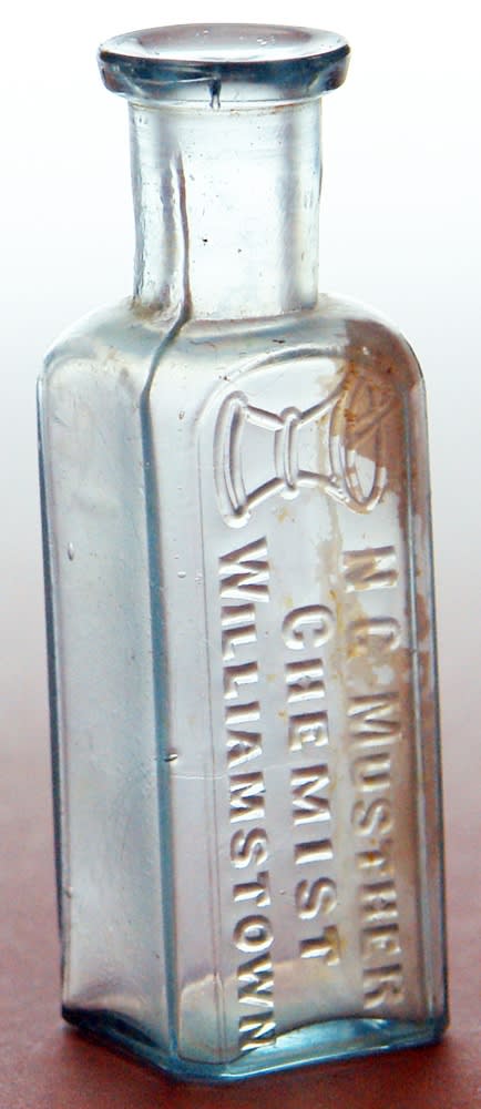 Musther Chemist Williamstown Mortar Pestle Medicine Bottle