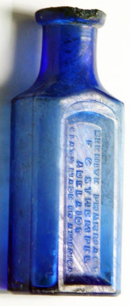 Strempel Beehive Pharmacy Cobalt Blue Chemist Bottle