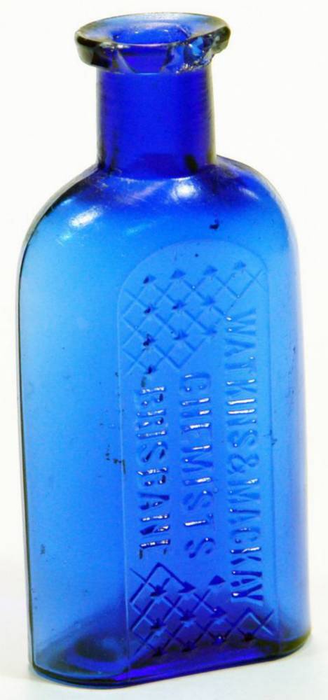 Watkins Mackay Chemists Brisbane Cobalt Blue Bottle