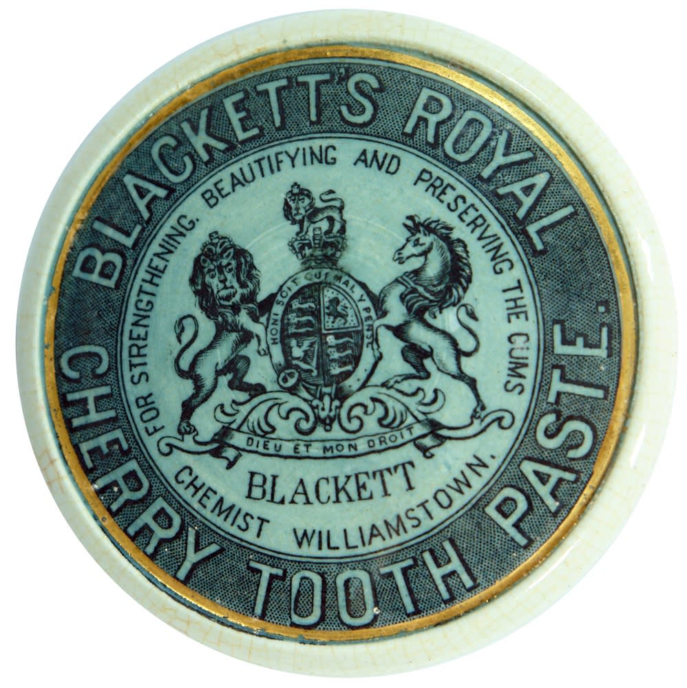 Blacketts Royal Cherry Tooth Paste Williamstown Pot Lid