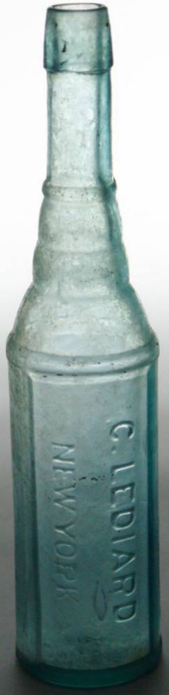 Lediard New York Glass Bitters Bottle