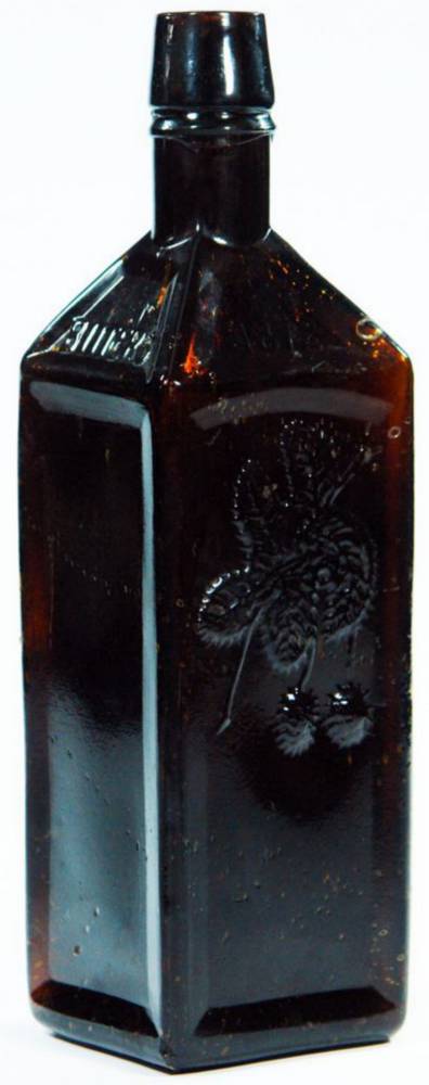 Sr Soule Hop Bitters Amber Glass Bottle