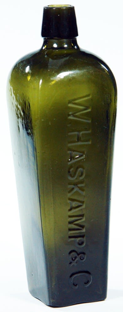 Haskamp Black Glass Case Gin Bottle