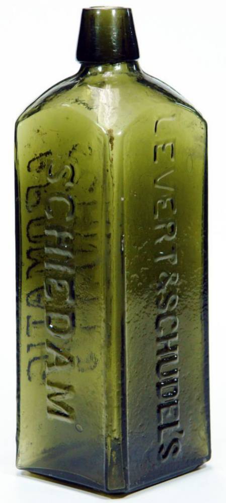 Levert Schudel Schiedam Aromatic Schnapps Glass Bottle