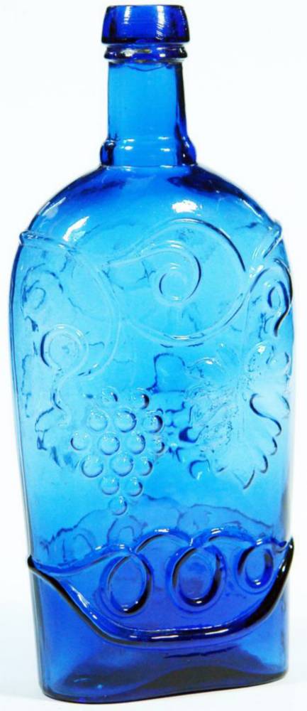 Grapevine Cobalt Blue Flask George Ensell Birmingham