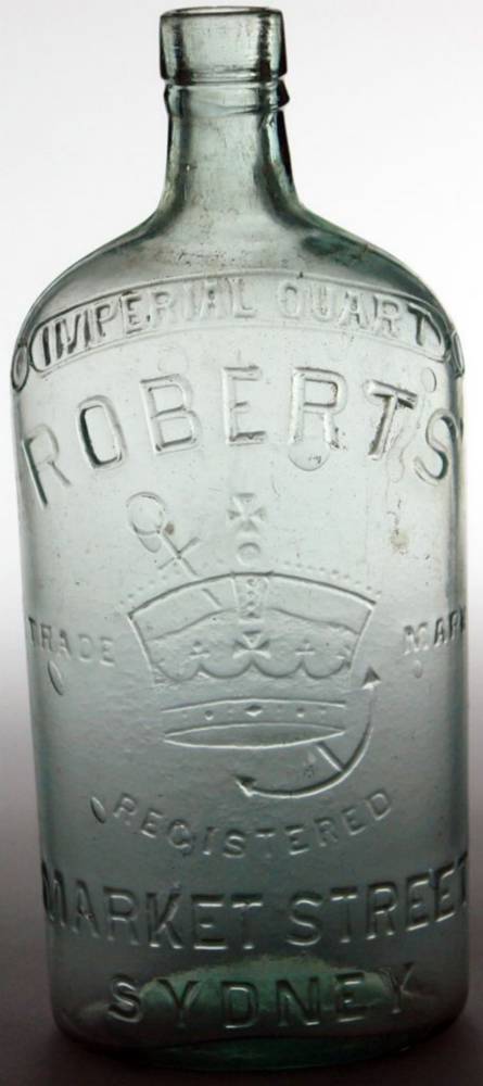Roberts Crown Anchor Market Street Sydney Imperial Quart Whisky