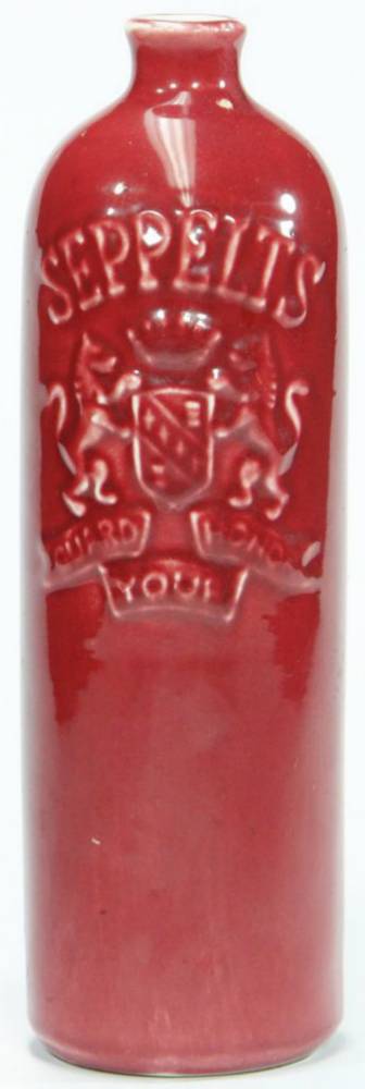 Seppelts Guard Your Honor Crown Lynn New Zealand Ceramic Wine Bottle