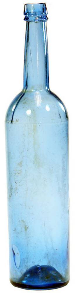 Goldfields Mid Blue Glass Castor Oil Bottle