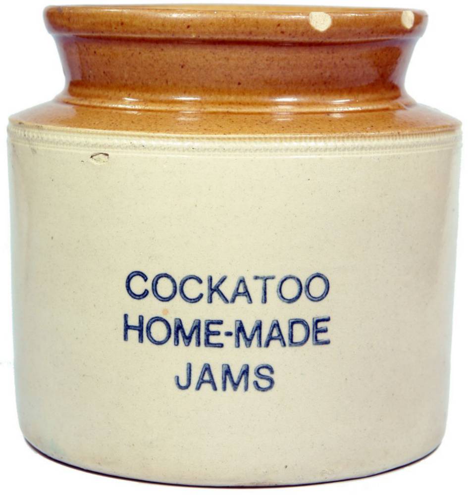 Cockatoo Home Made Jams Stoneware Jar