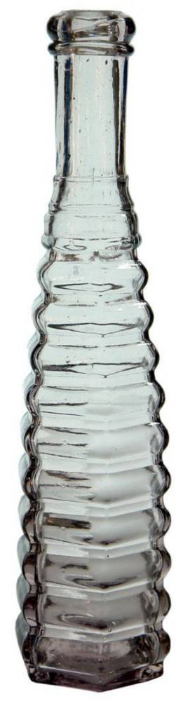 Ringed American Peppersauce Glass Bottle